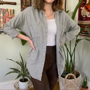 Madewell grey flannel button up